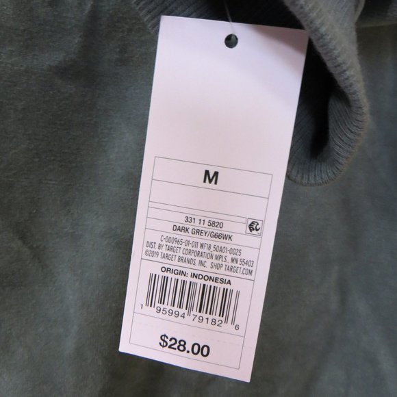 NWT Wild Fable Zip Grey Sweatshirt Size Medium - TARGET Brand - Picture 6 of 10